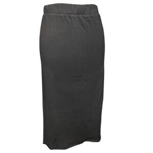 Revolve New With Tag Lanston Black Midi Skirt Size Small Stretch Slit on Black